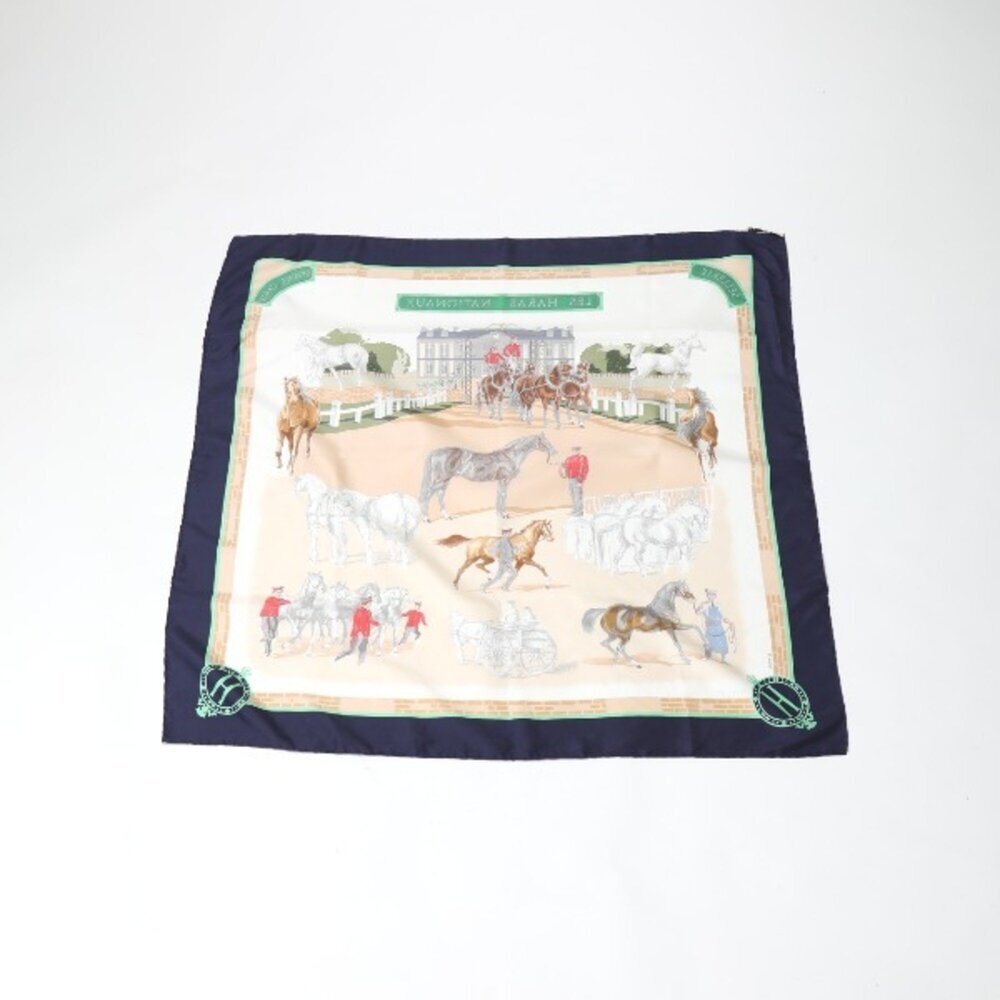 HERMES Blue Scarf - Picture 2 of 9